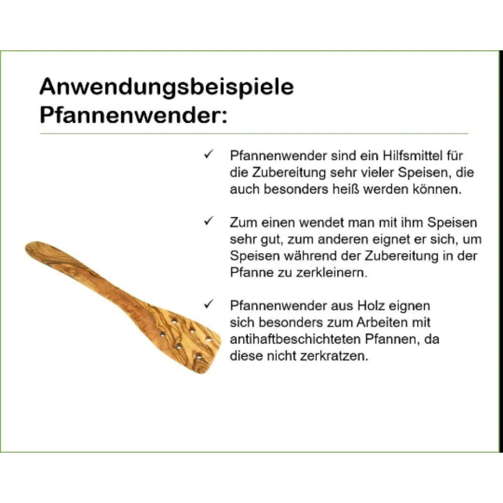 Olivenholz-erleben Pfannenwender Pfannenwender mit Löcher, antibakterielle Wirkung