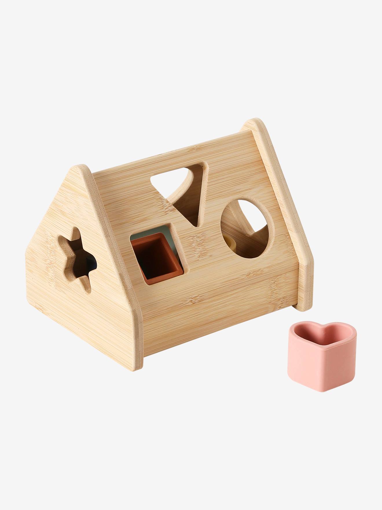 Vertbaudet Dreieckiges Baby Steckspiel - beige