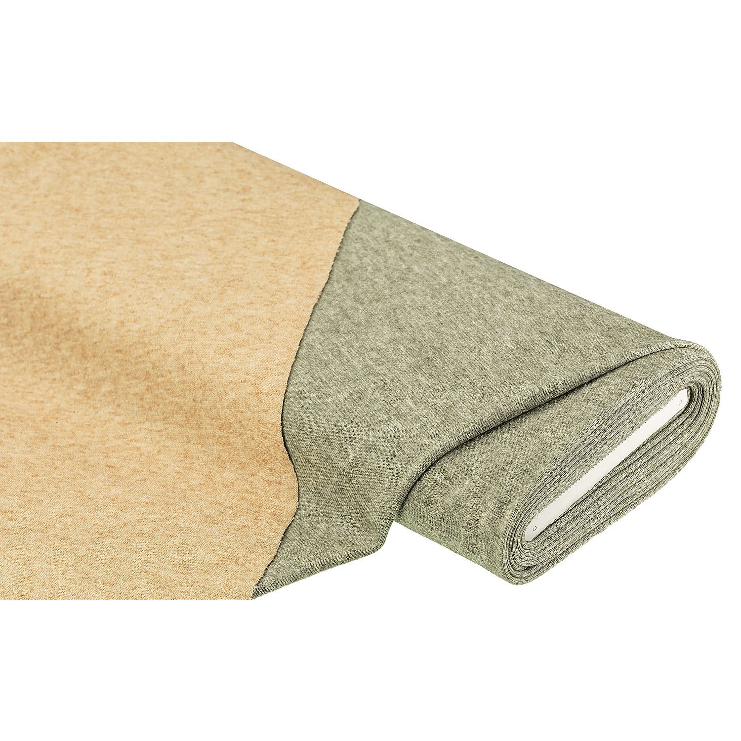 Feinstrick Doubleface, beige-grün