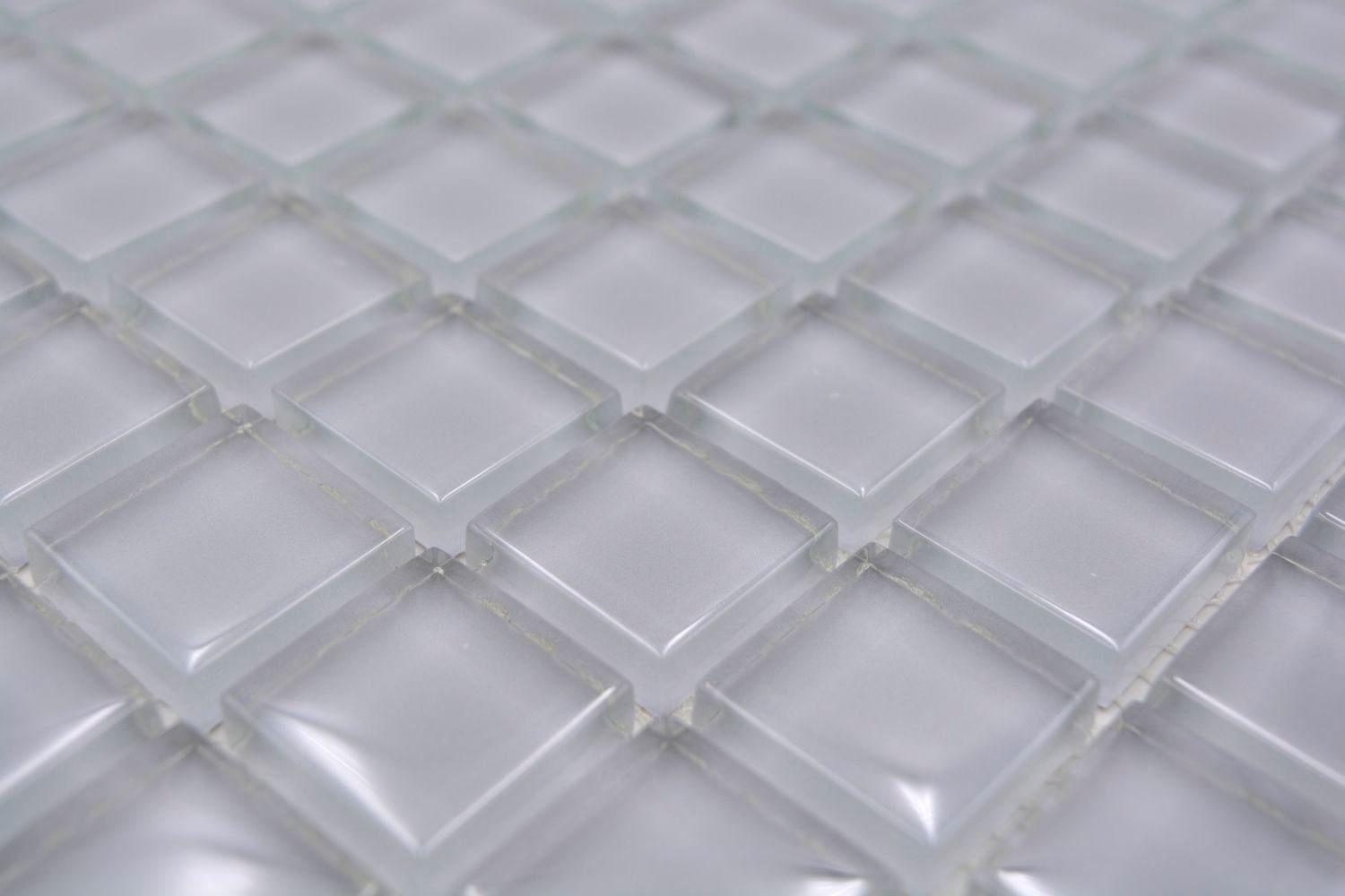 Mosani Mosaikfliesen Glasmosaik Mosaikfliesen grau hellgrau anthrazit Poolmosaik