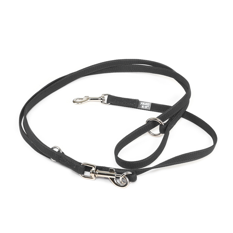 JULIUS-K9 Hundeleinen JULIUS-K9 Führleine verstärkt 14mm schwarz/ grau