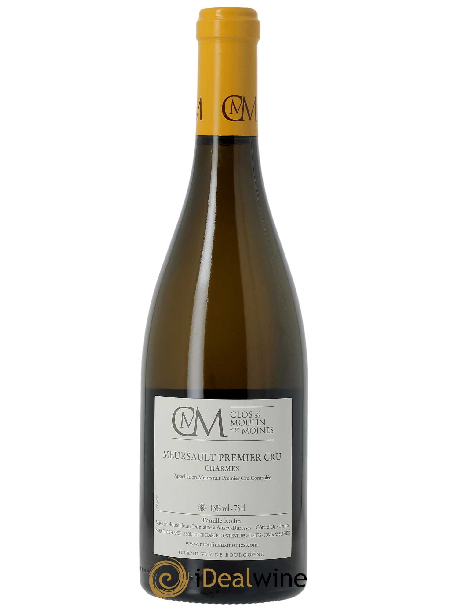 Meursault 1er Cru Charmes Clos du Moulin aux Moines  2022 - Lot de 1 Bouteille
