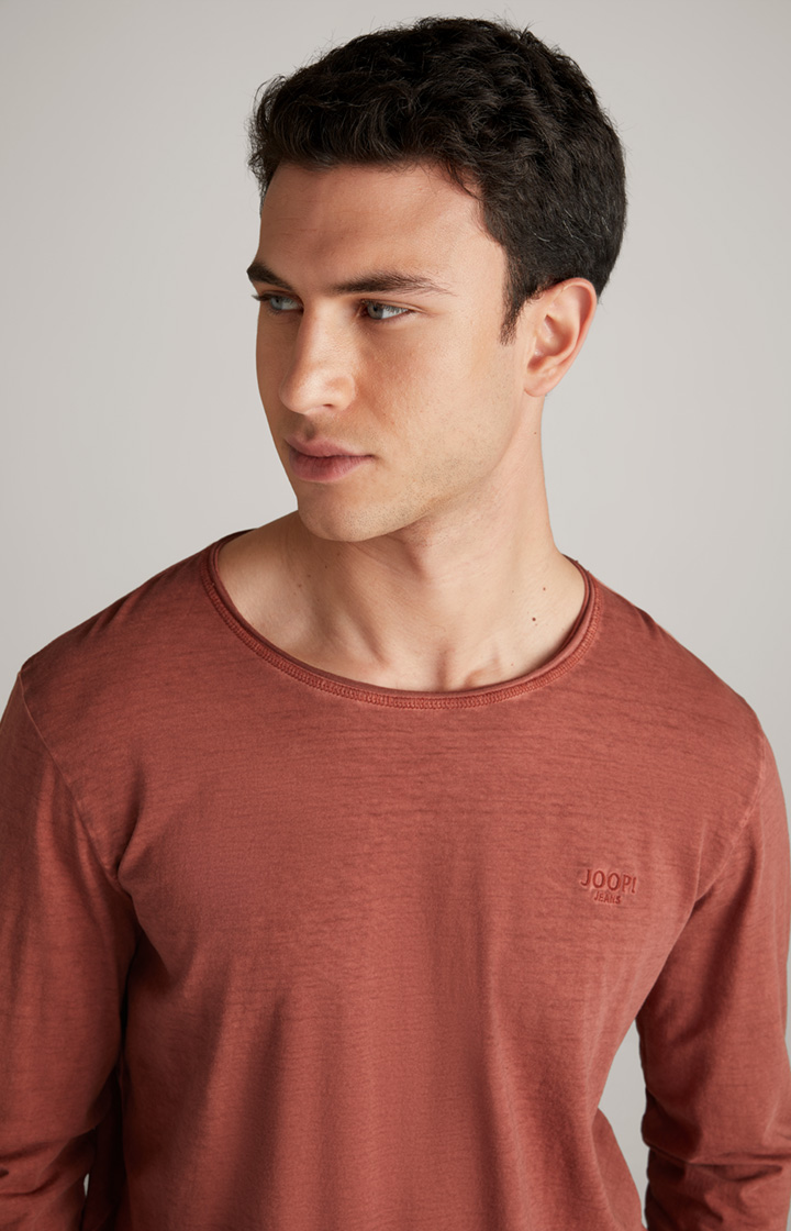 Longsleeve Carlos in Rostrot meliert