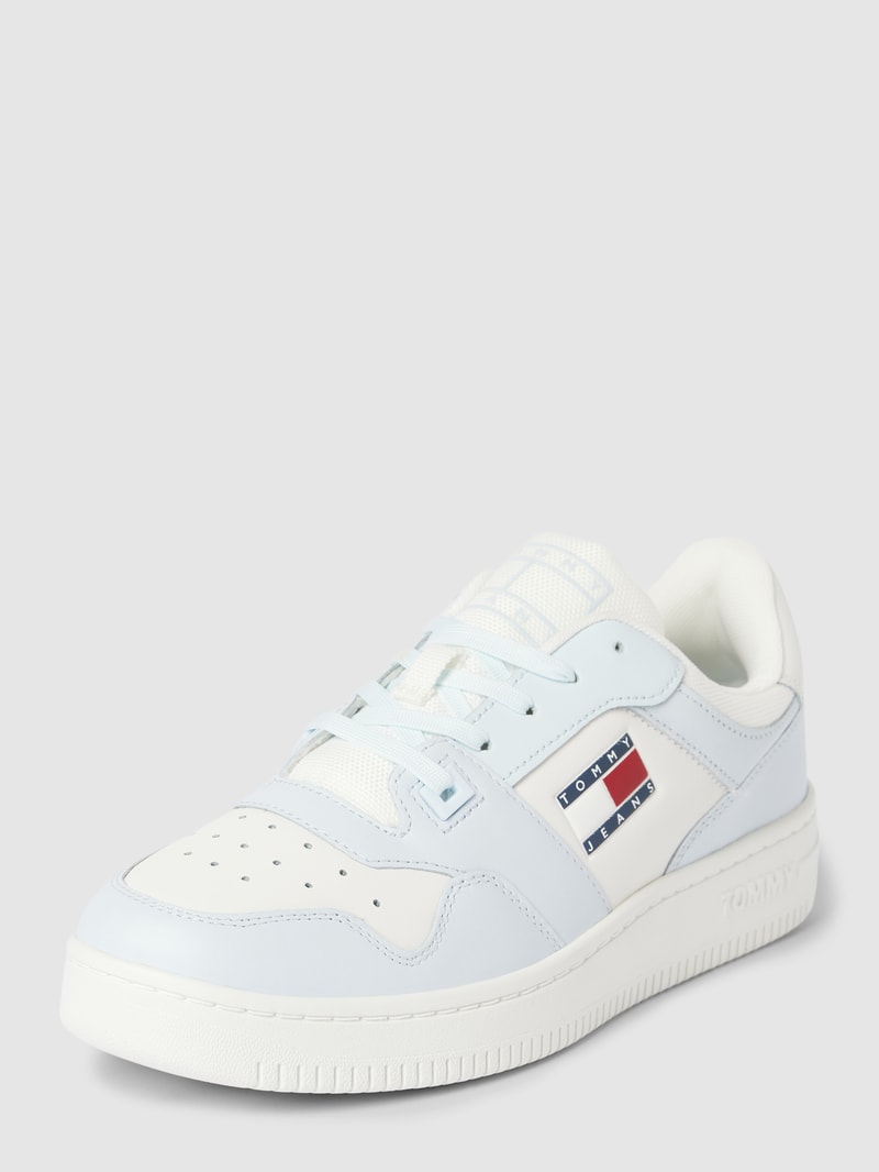 Sneaker mit Label-Detail Modell 'RETRO BASKET' in hellblau