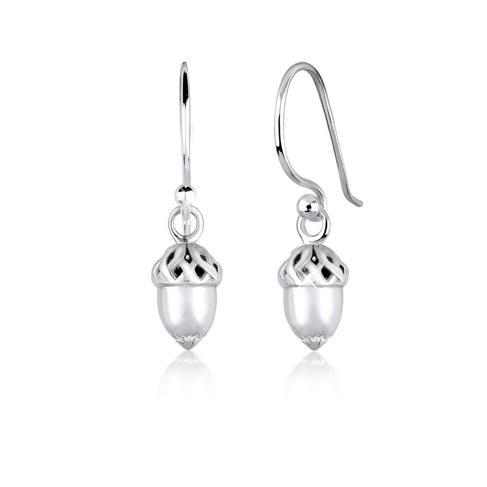 Elli Elli Boucles d'Oreilles Haselnuss Tracht 925 Sterling Silber Boucles d'oreilles