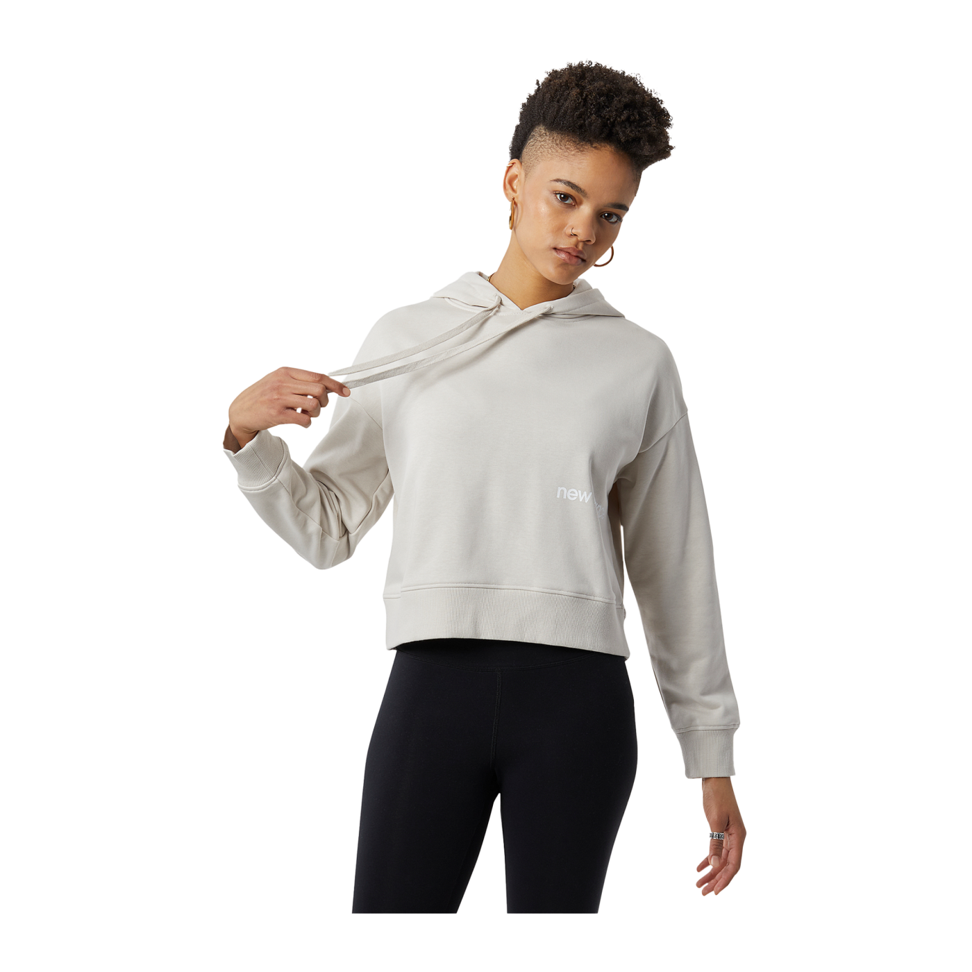 New Balance Hoody Damen Weiss FMBM