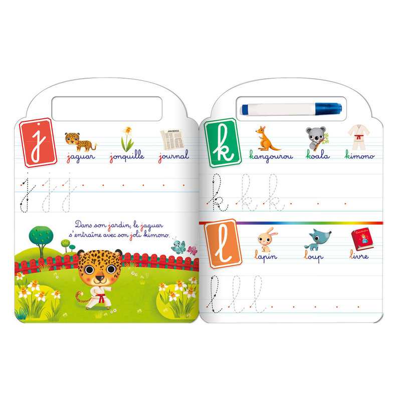Livre effaçable J'écris lettres minuscules - Lito