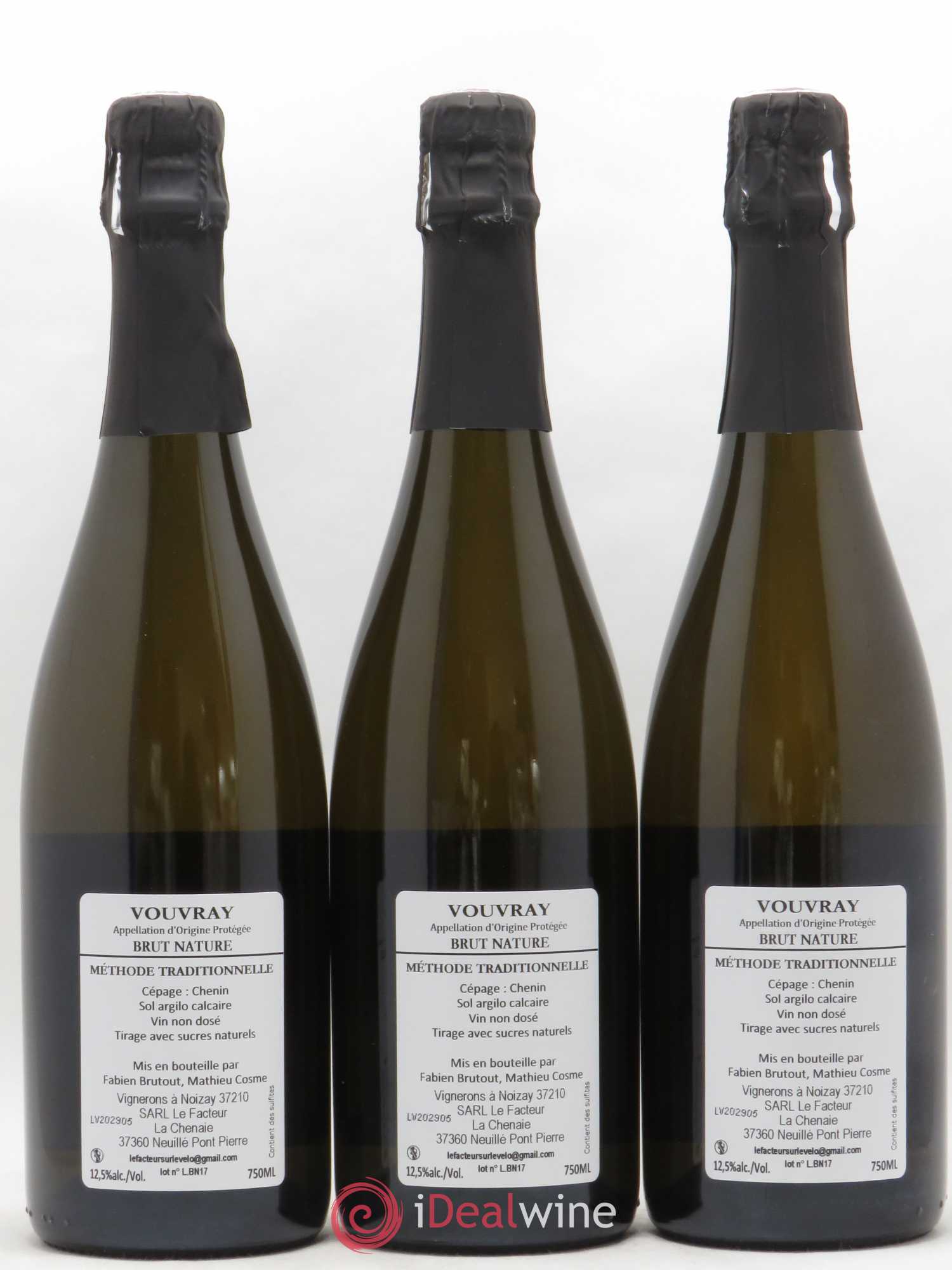 Vouvray Brut Nature Le Facteur à Vélo M Cosme  - Lot de 6 Bouteilles