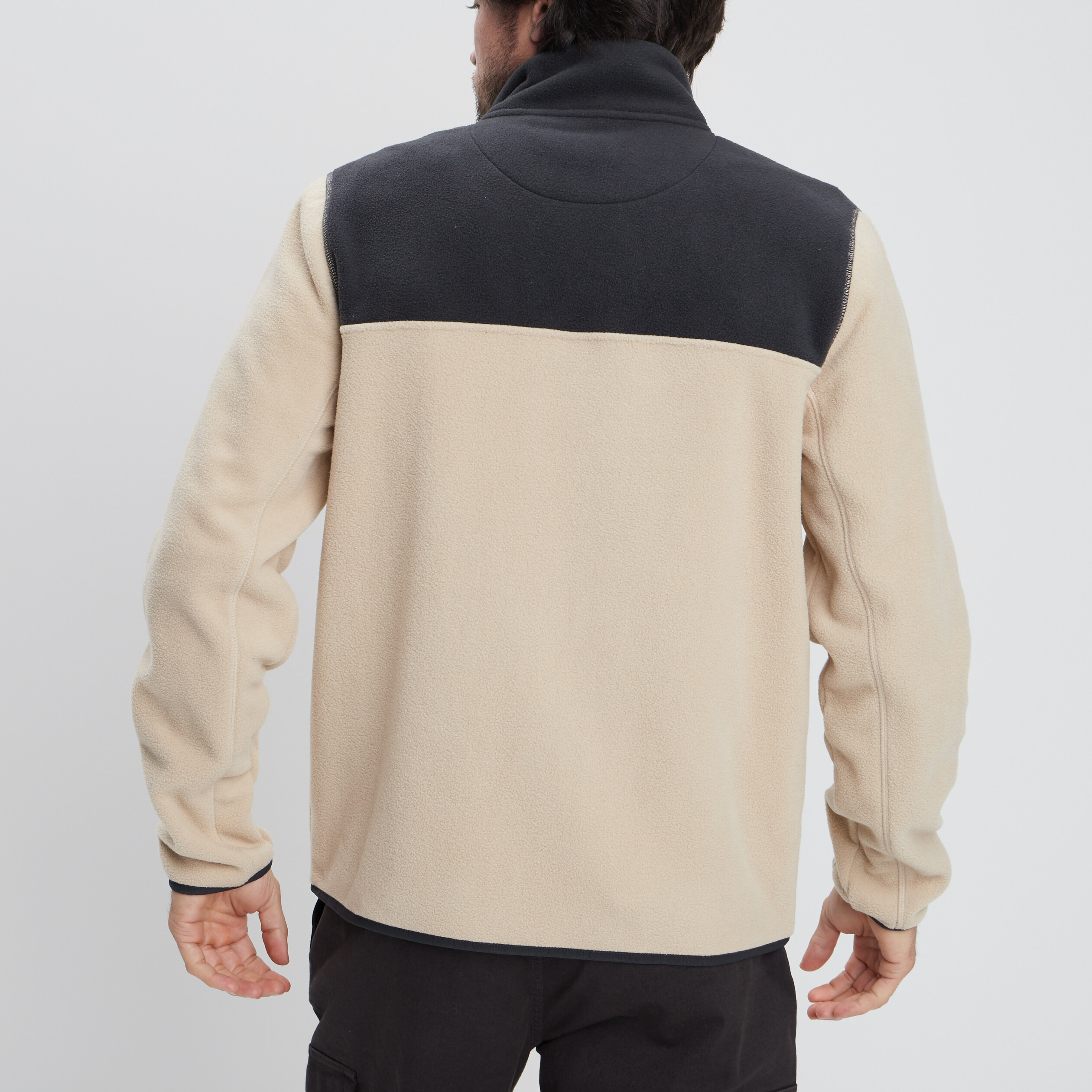 Gilet polaire col montant sable homme | La Halle