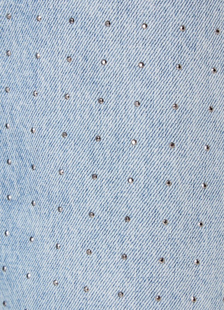 SAMSØE SAMSØE  Sashelly high waist wide leg jeans van biologisch katoen met  studs