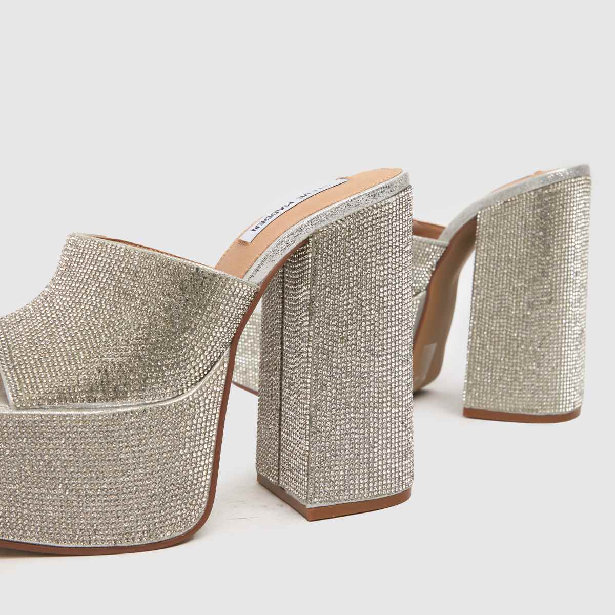 Steve Madden – Trixie-R – Silverfärgade höga klackar
