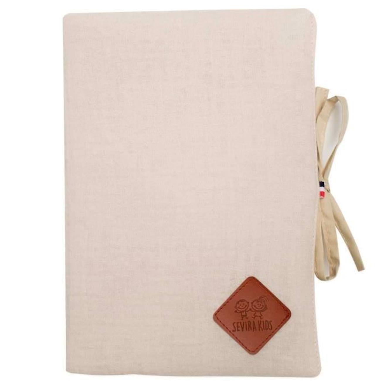 Protège carnet de santé en gaze de coton, Jeanne Beige TU beige