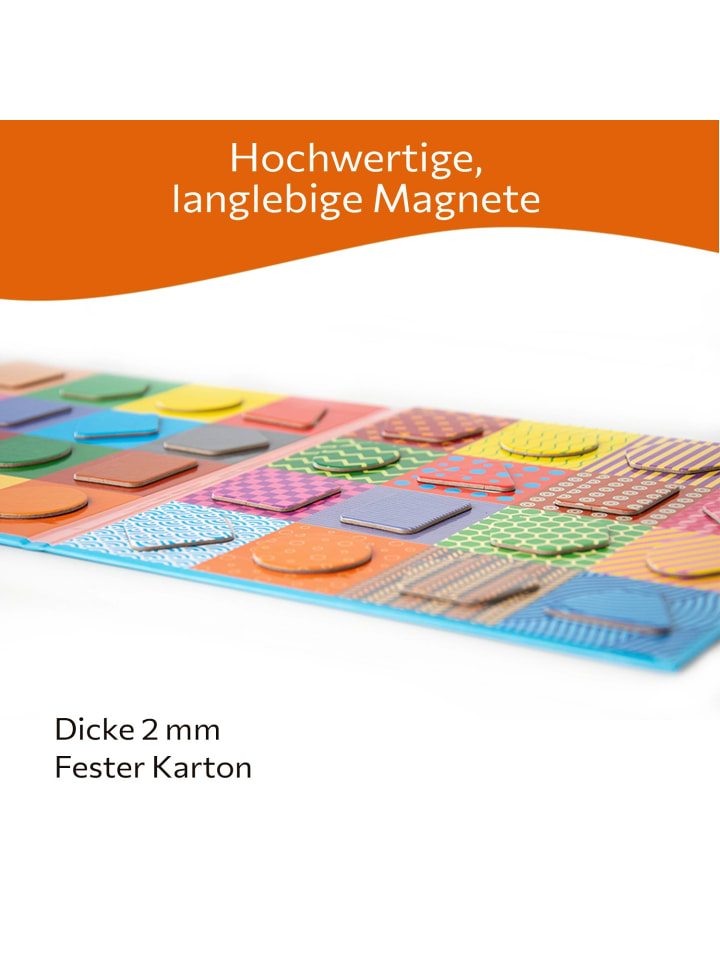 MAGNIKON Zuordnungsspiel Formen, Farben und Muster mit 32 Magneten ab 3 Jahren günstig kaufen onesize