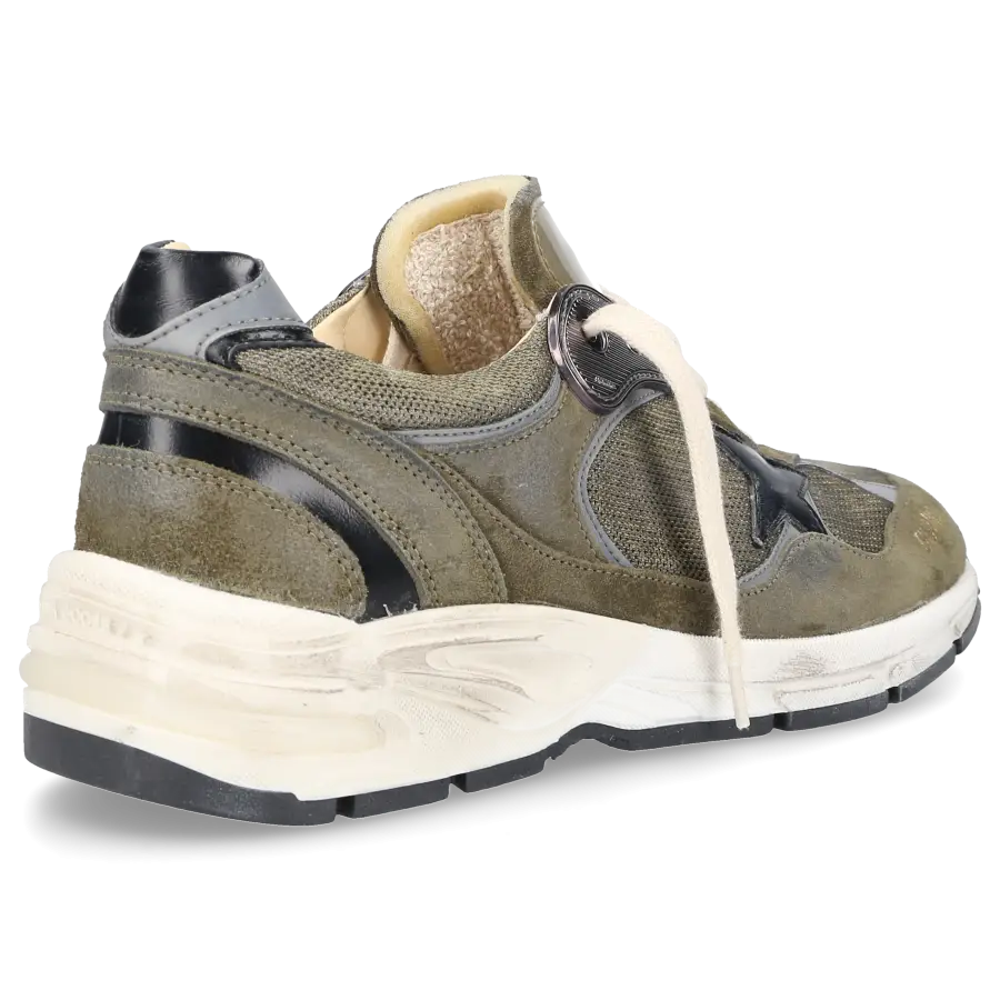 Golden Goose - Sneaker low RUNNING DAD Veloursleder Textil - grün