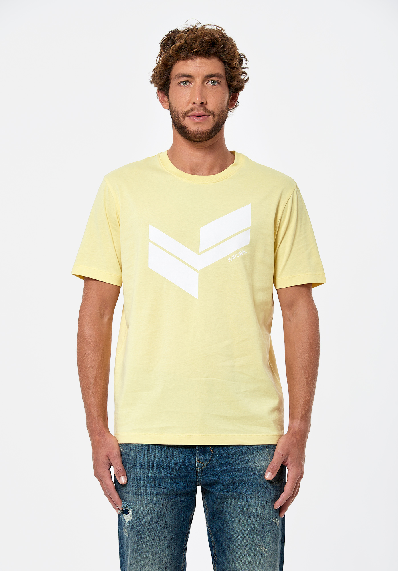 BRYZO  T-shirt jaune Homme en 100% coton