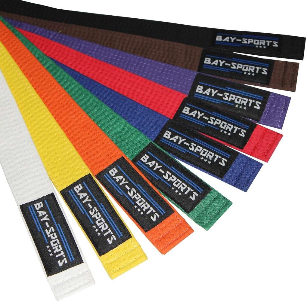 BAY-Sports Karateanzug Budogürtel Karategürtel Kampfsportgürtel rot Budogürtel rot, Judogürtel, Taekwondogürtel, Länge 160 cm - 350 cm
