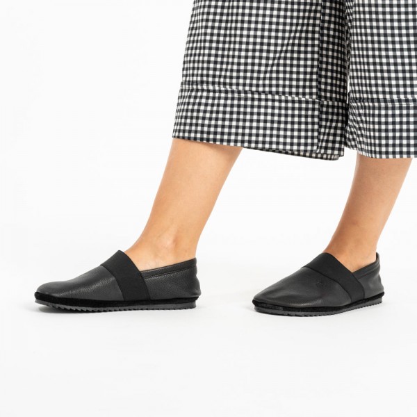 Martin Natur ~ Bio Leder Slipper Apache ~ Schwarz