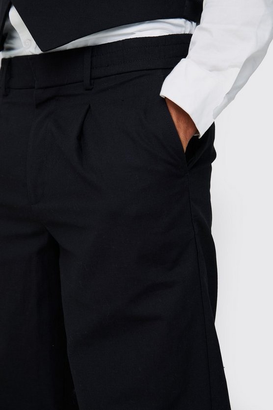 Weite Leinen-Hose mit Komfort-Bund