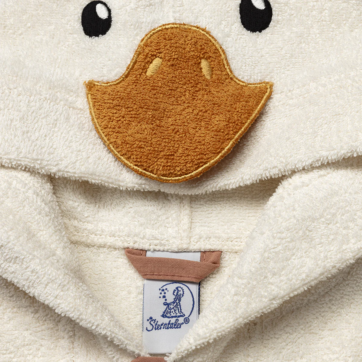 Badeponcho Ente Edda aus Baumwolle in ecru
