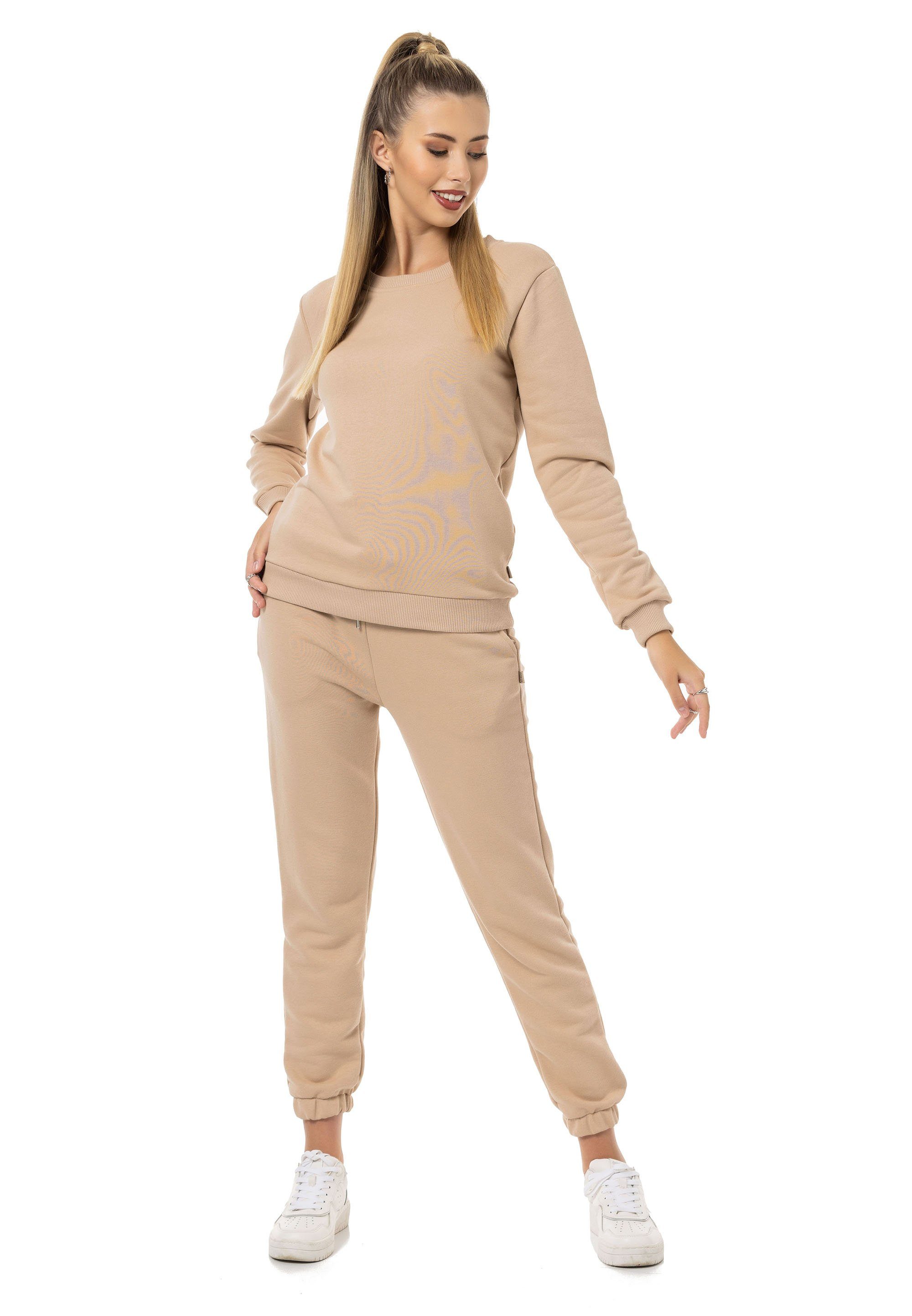 RedBridge Jogginganzug Sweatshirt mit Sweatpant Premium Basic (Spar-Set, 2-tlg), Premium Qualität