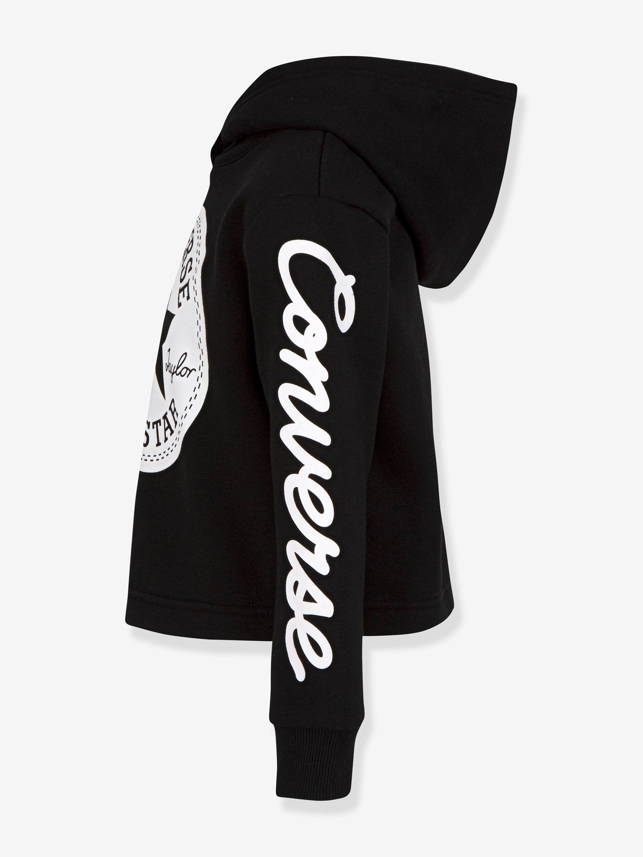 Sweat à capuche Chuck Patch Cropped Hoodie CONVERSE noir