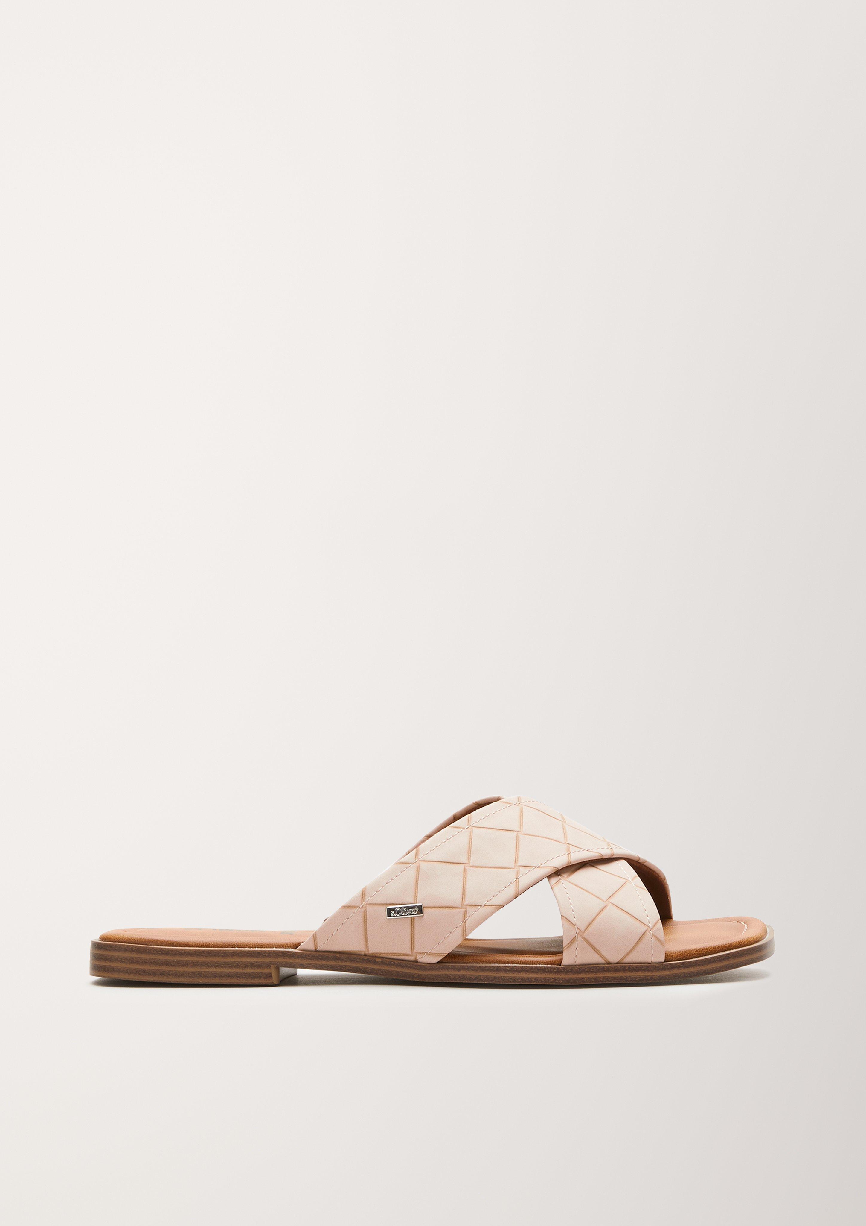 Pantoletten mit Webmuster  6005707-544