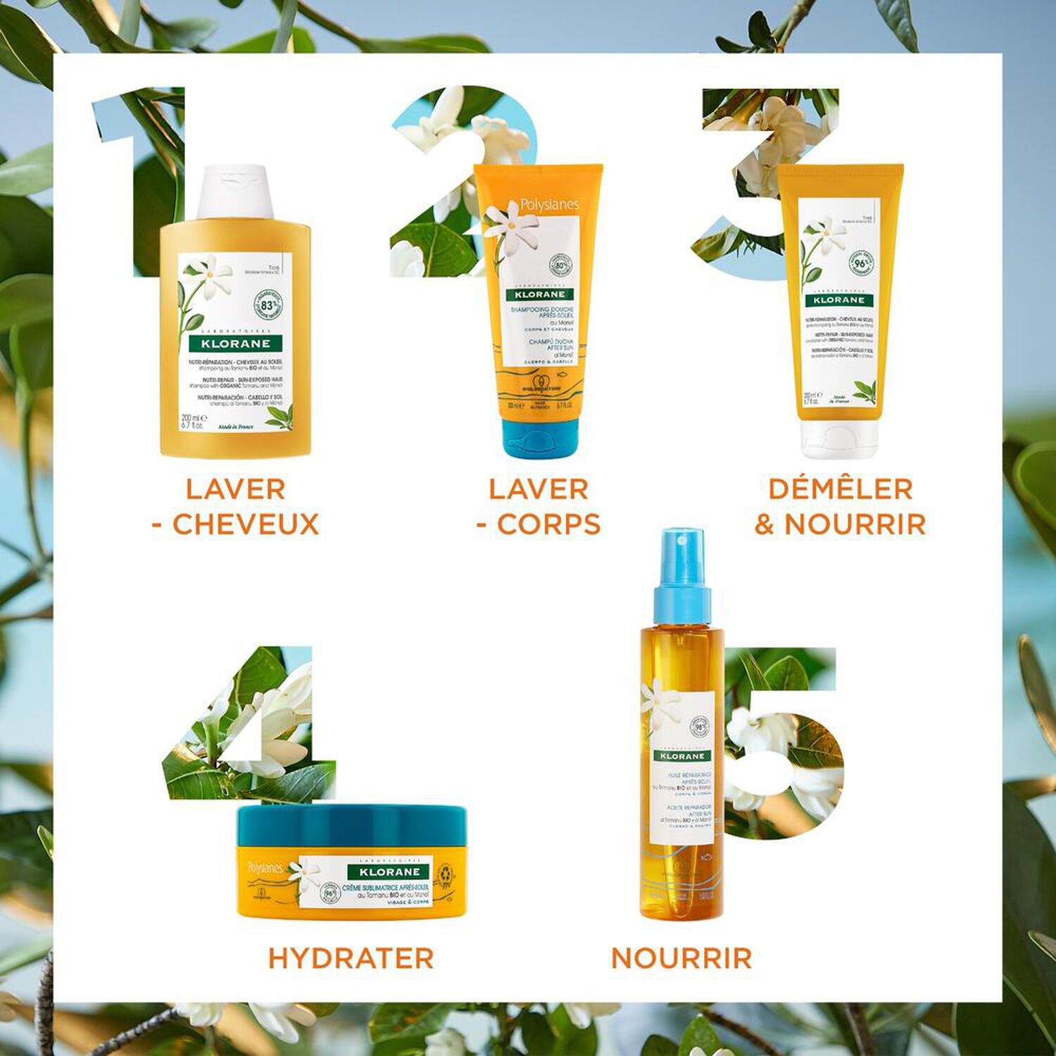 Klorane Huile Réparatrice Après-Soleil Au Monoi et Tamanu Bio 150 ml