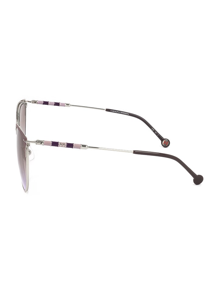 Carolina Herrera Damen-Sonnenbrille in Silber/ Lila günstig kaufen 58