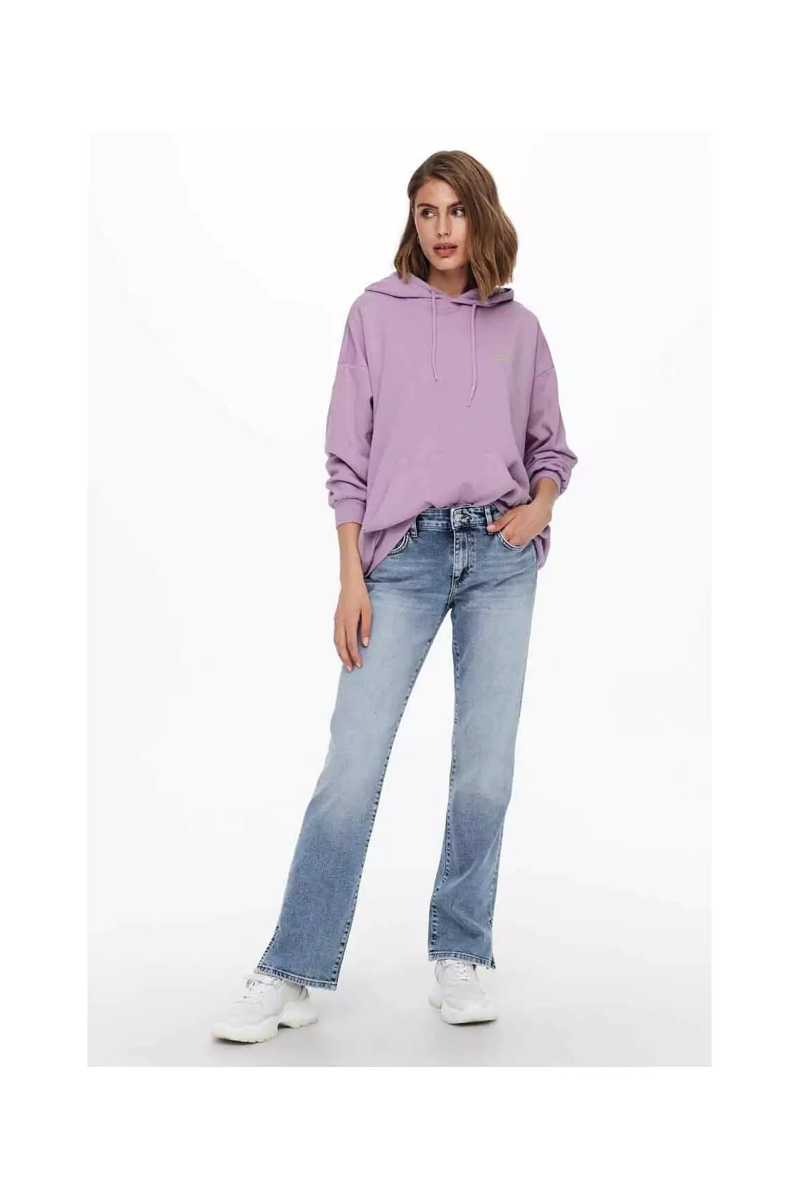 Only Sweat Capuche Femme couleur violet