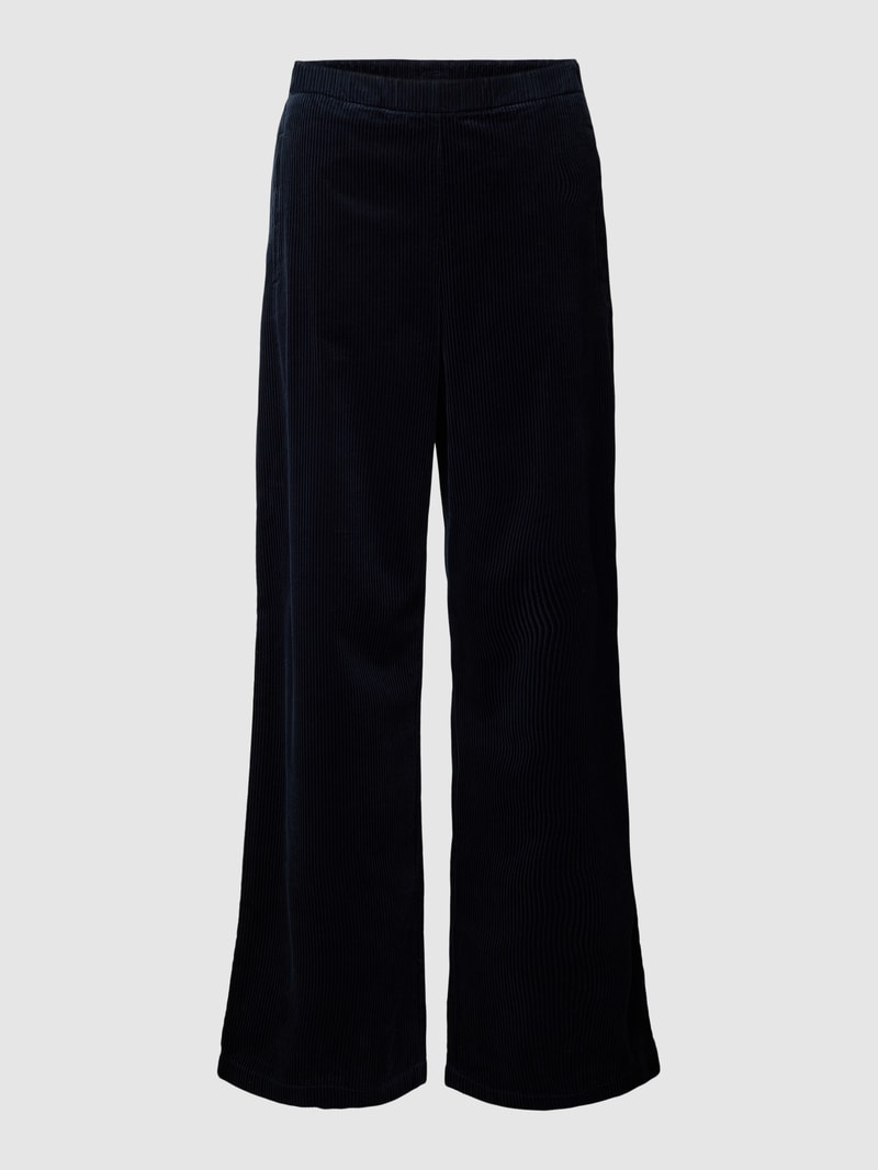 Stoffhose in verkürzter Passform in marineblau