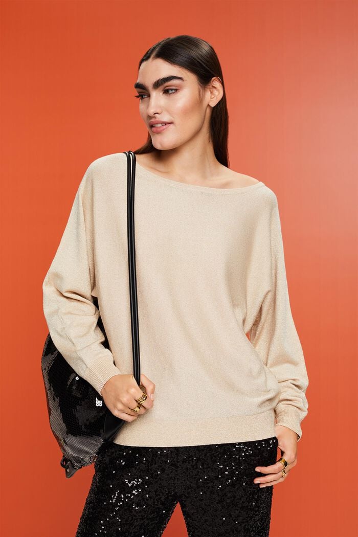 Pullover mit Fledermausärmeln und Glitzereffekt, LENZING™ ECOVERO™