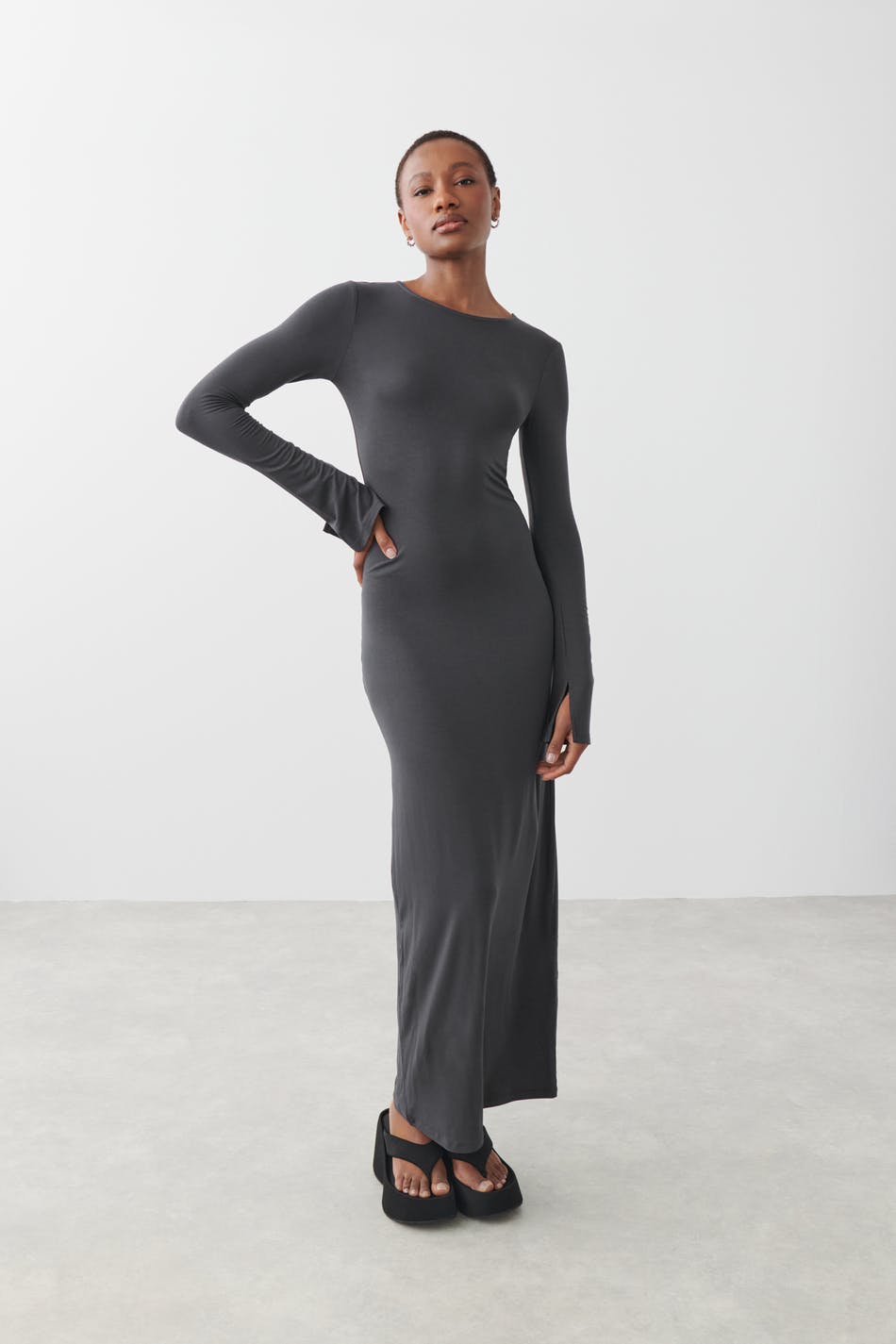 Soft touch jersey maxi dress