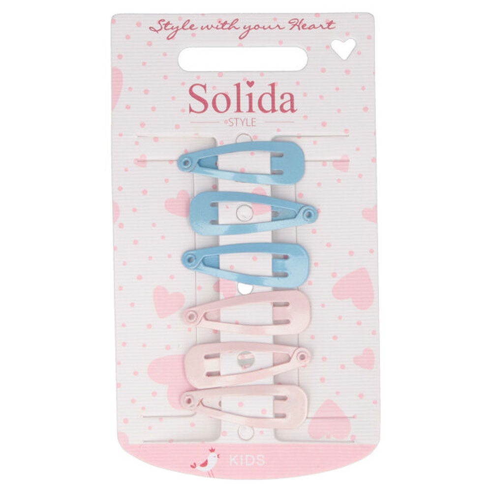 Solida Click-Clack chrome beige-blau 6 Stk.