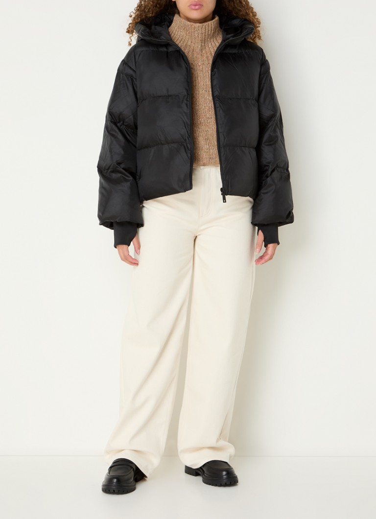 Max & Co Pacchia puffer jacket with stitching pockets and hood