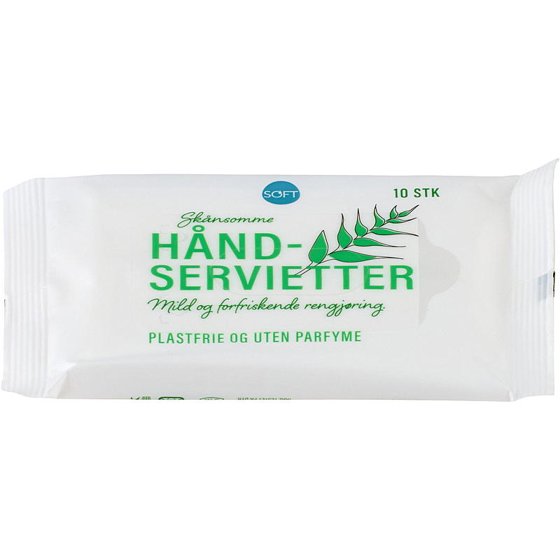 Soft Våtserviett 10 stk Aloe vera reisepakning