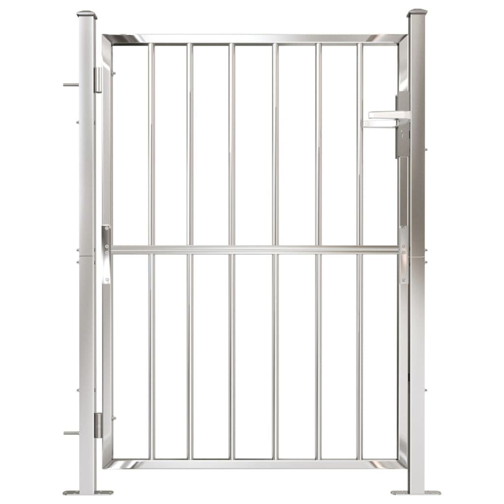 vidaXL Gartentor Gartentor 100x125 cm Edelstahl