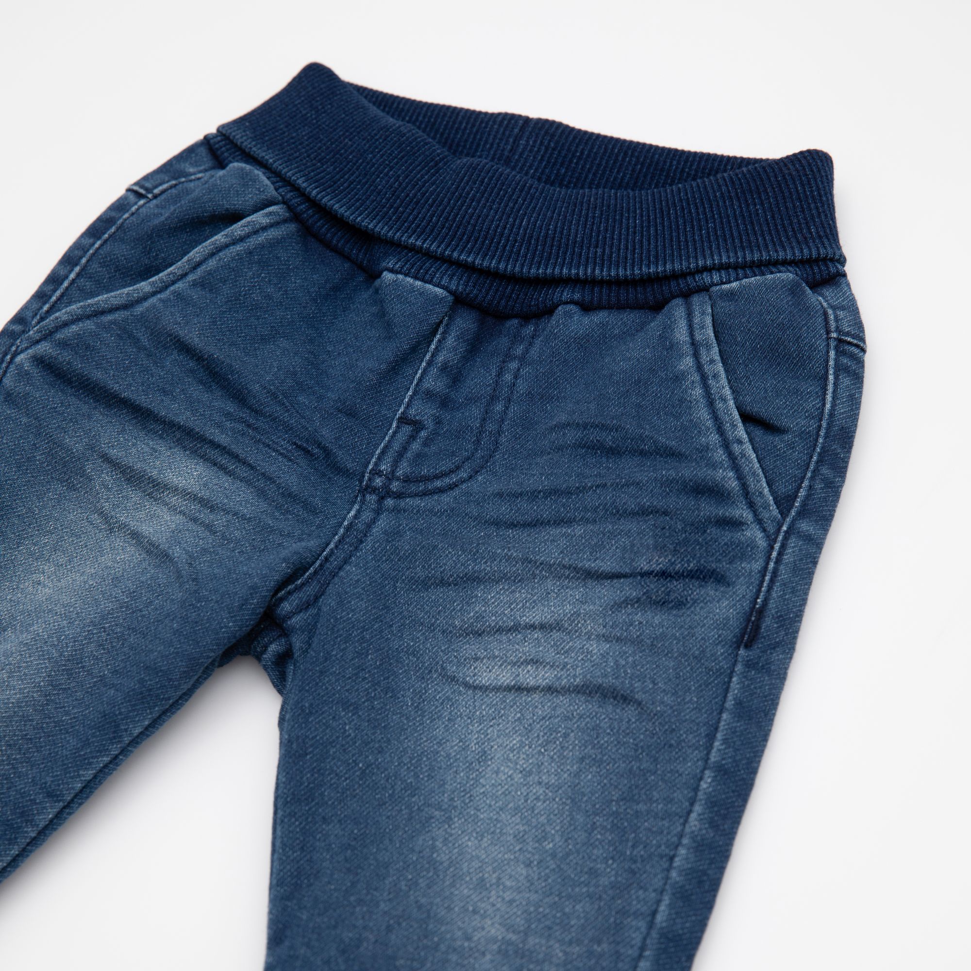 Babyjeans mit Beinbündchen in Dunkelblau