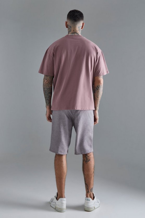 Tall strukturierte Shorts mit Naht-Detail