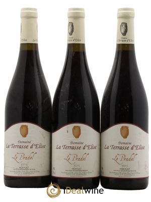 IGP Pays d'Hérault Le Pradel Terrasse d'Elise (Domaine de la)  2015 - Lot de 3 Bouteilles