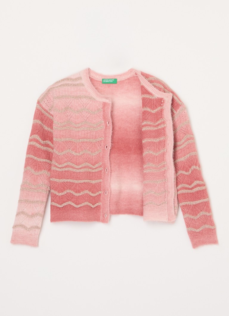 Vestă Benetton confecționată din material tricotat fin cu inserții din lurex.