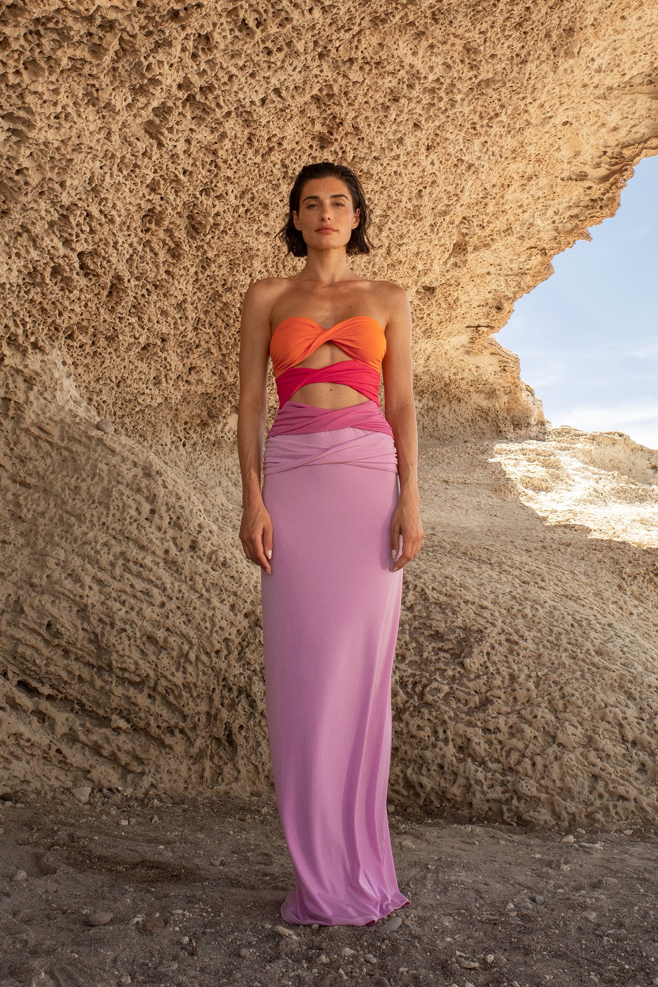 Kleid mit Rüschenbesatz