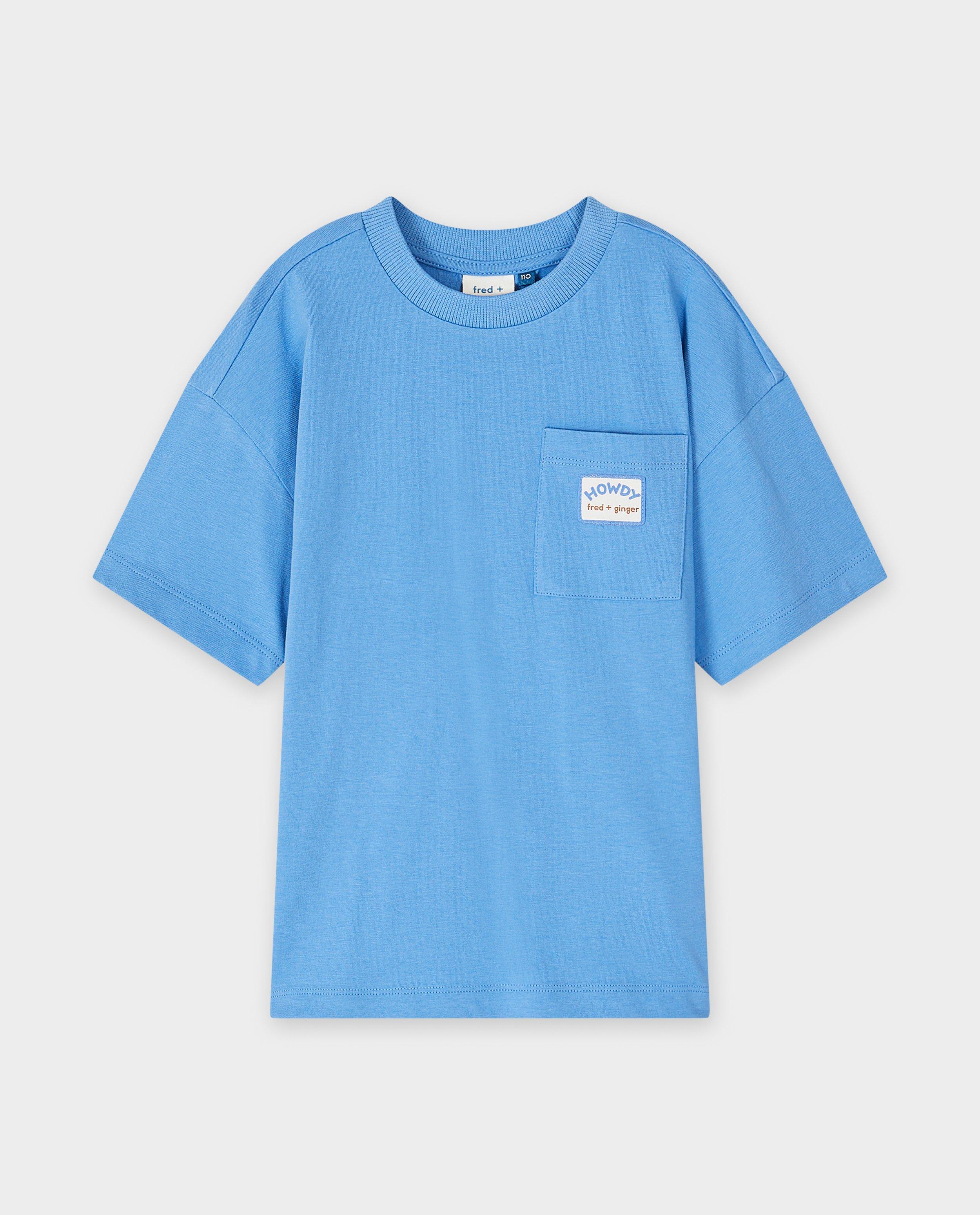 Tricou Fred + Ginger albastru, unisex, 92-128 albastru