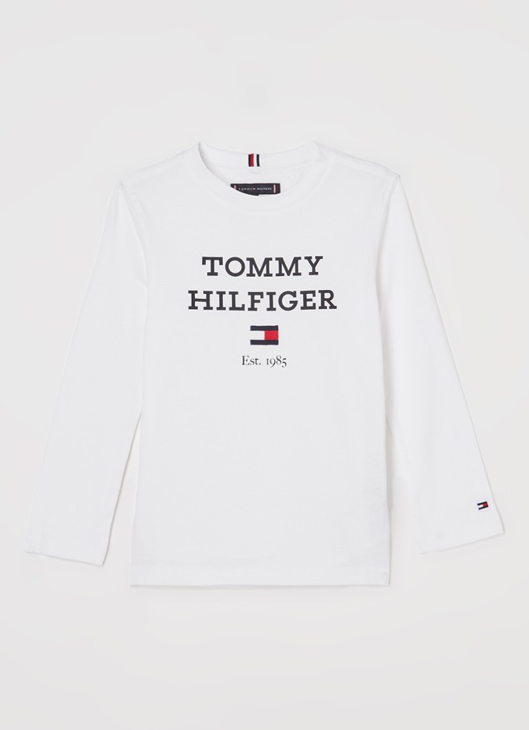 Tricou cu mânecă lungă Tommy Hilfiger cu logo imprimat