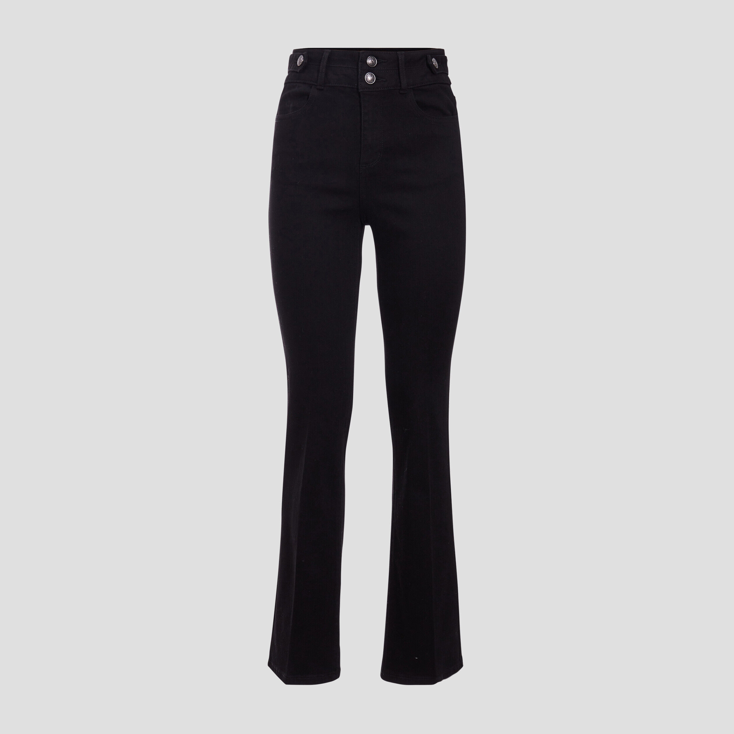 Jeans bootcut avec pattes denim noir femme | Cache Cache