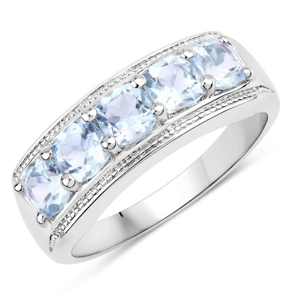 Rafaela Donata Bague Argent sterling Topaz bleu en Argent Bague