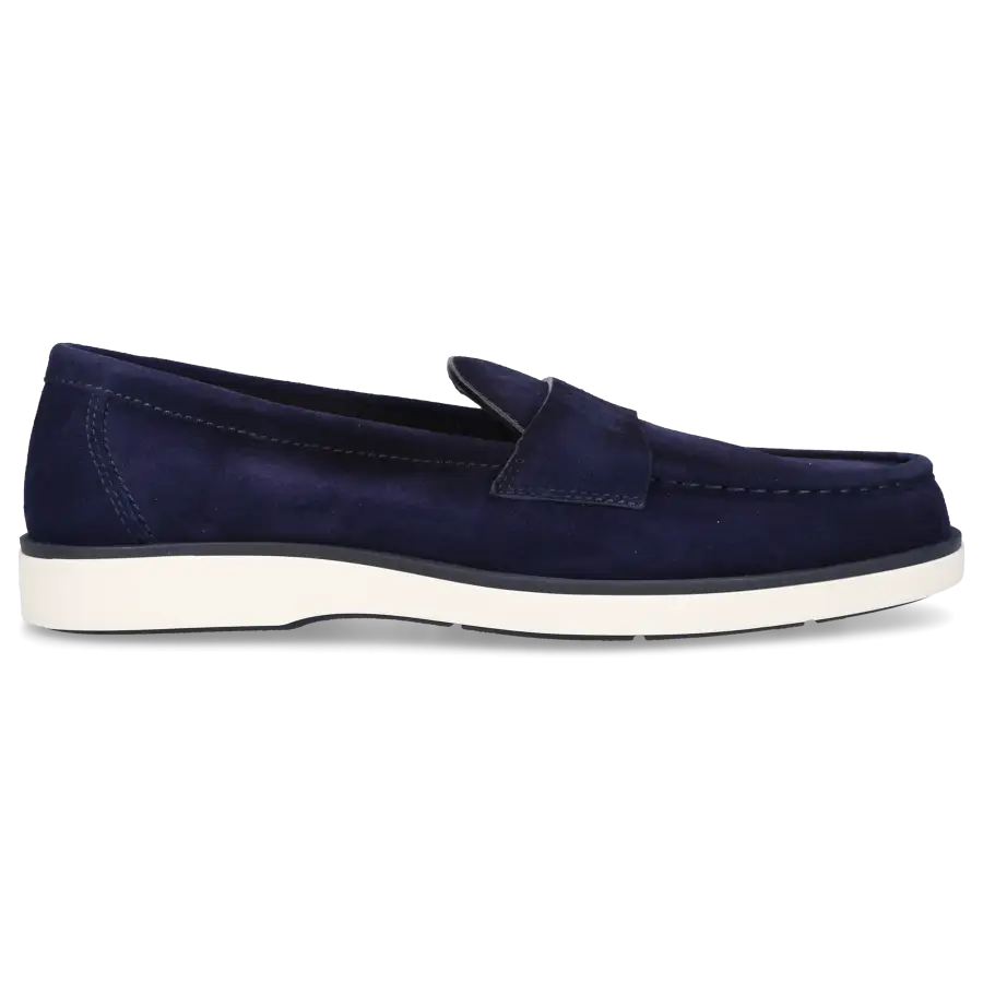 Santoni - Loafer 18657 Veloursleder - blau