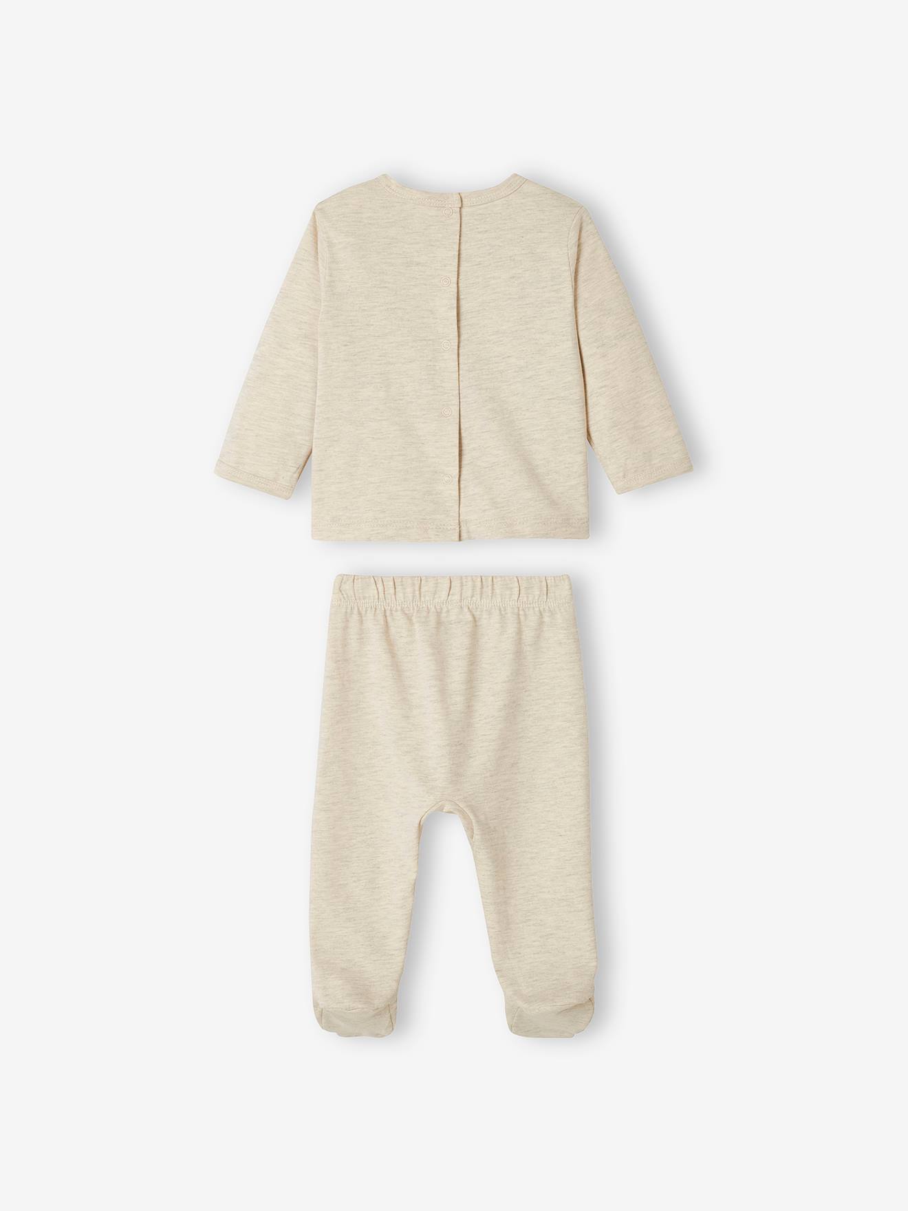 Vertbaudet 2er-Pack Jungen Baby Schlafanzüge, Jersey Oeko-Tex - senfgelb