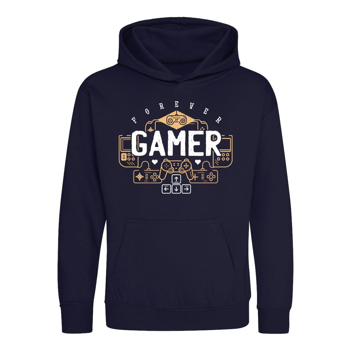 Youth Designz Kapuzenpullover Gamer Forever Kinder Hoodie Pullover für Jungen und Mädchen mit trendigem Frontprint