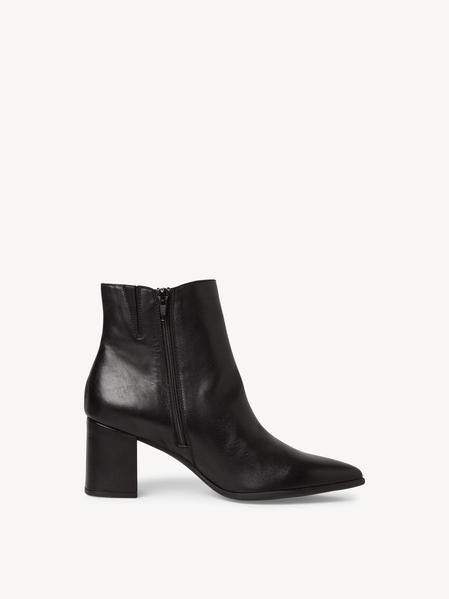 Bottine en cuir - noir