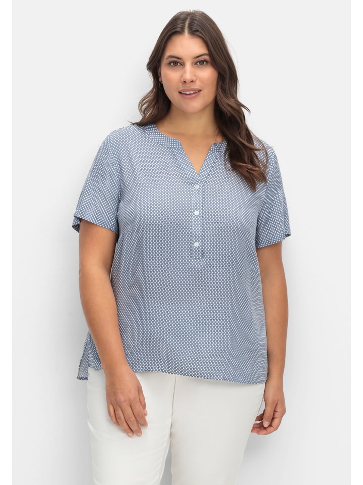 sheego Tunika in hellblau gemustert günstig kaufen
